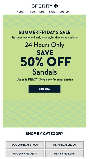 Sperry on sale flash sale