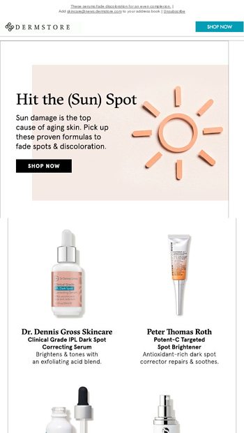 Say goodbye to sun spots 