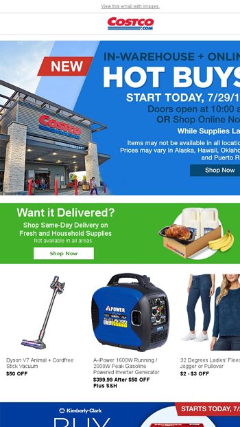 In Warehouse Hot Buys Start Today Doors Open At Am Or Shop Online Now Costco Wholesale