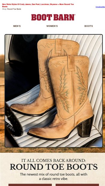 Back At It In New Round Toe Boots Boot Barn Email Archive