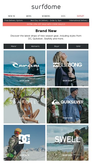NEW IN Rip Curl Billabong and Volcom X GMJ