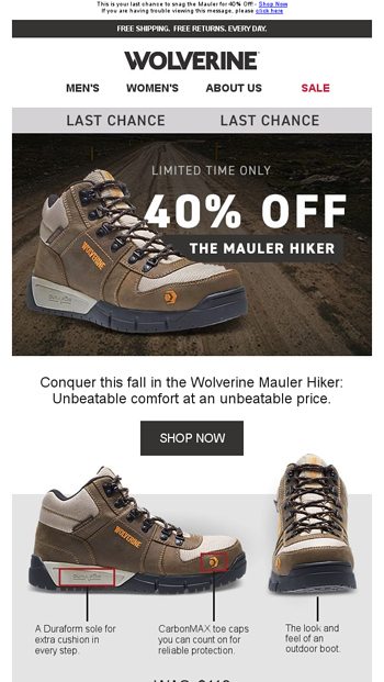 Wolverine discount mauler hiker