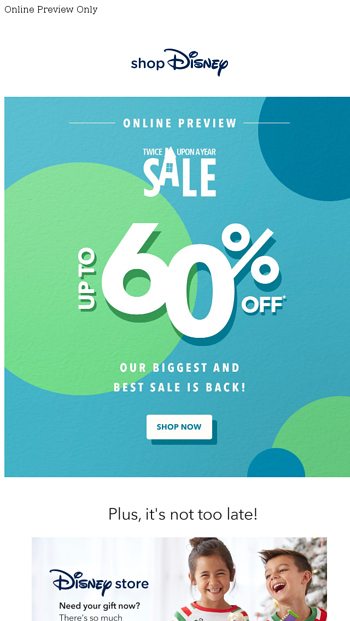 Disney store twice upon a year sale 2017