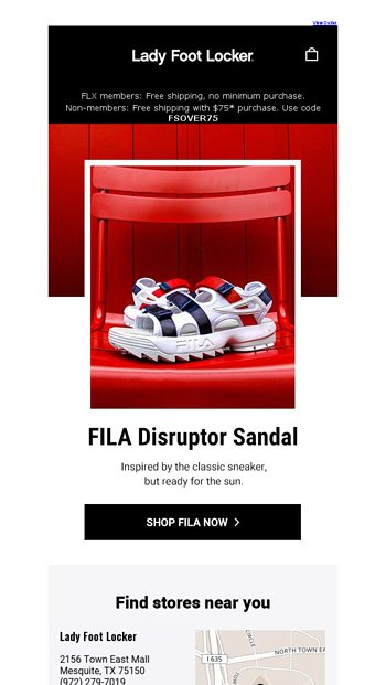 fila sandals foot locker