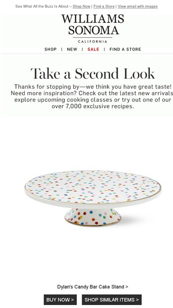 We Re Reaching Out Re Dylan S Candy Bar Cake Stand Williams Sonoma Home Email Archive
