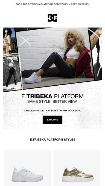 The E.Tribeka Platform For Women. Same Style. Better View. DC