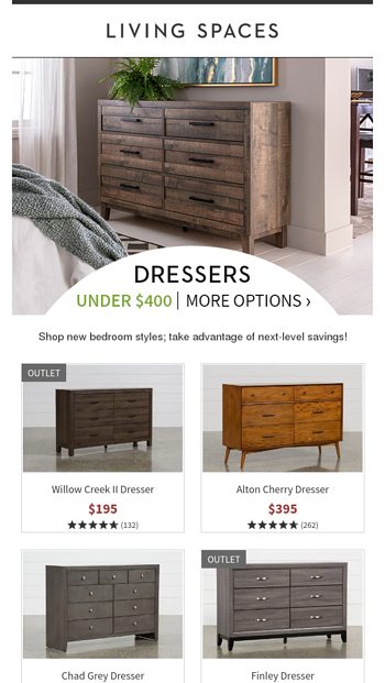 New Bedroom Savings Dressers Under 400 Living Spaces Email