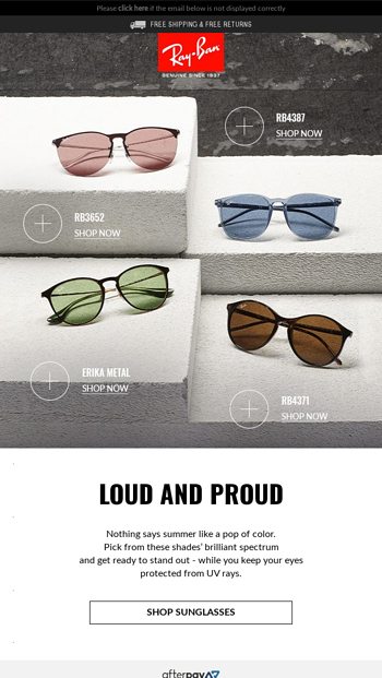 Pop Color Shades Summer Like You Mean It Ray Ban Email