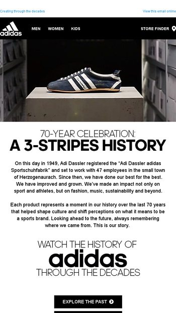 adidas 70 years