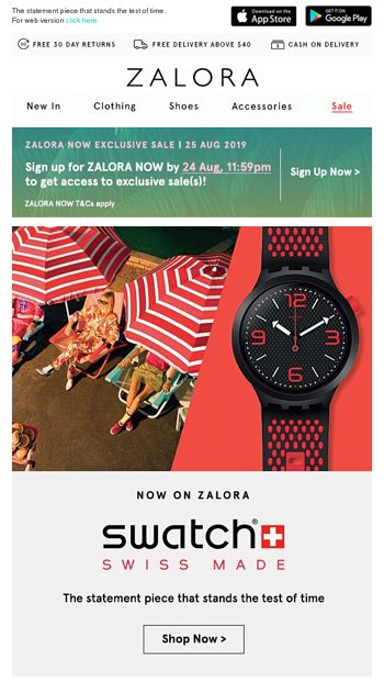 Swatch zalora 2025