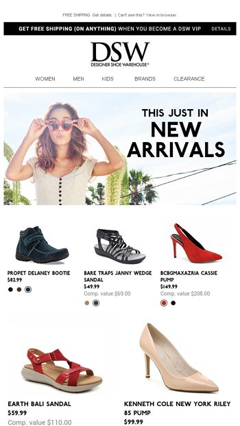 Two words: new arrivals. - DSW Email 