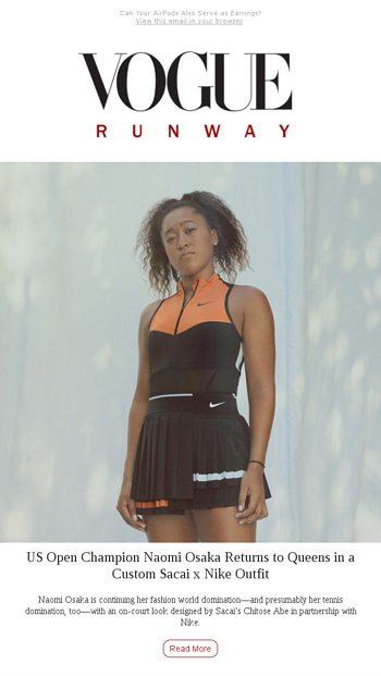 Naomi Osaka Tries Out Avant-Garde Style At the US Open - Vogue