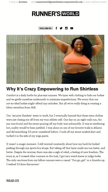 Why It's Crazy Empowering to Run Shirtless