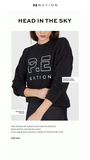 pe nation heads up sweater black