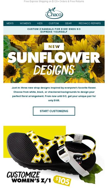 checkered sunflower chacos