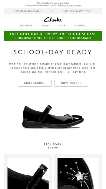 clarks kids shoes discount code
