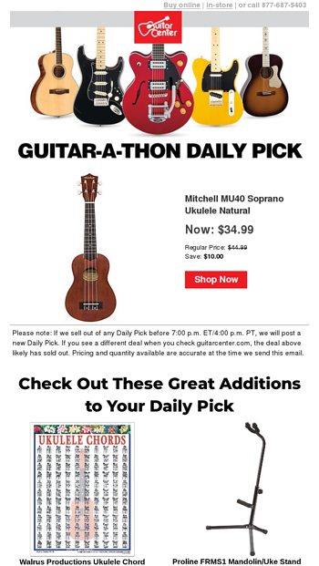 Daily Pick  Guitar Center