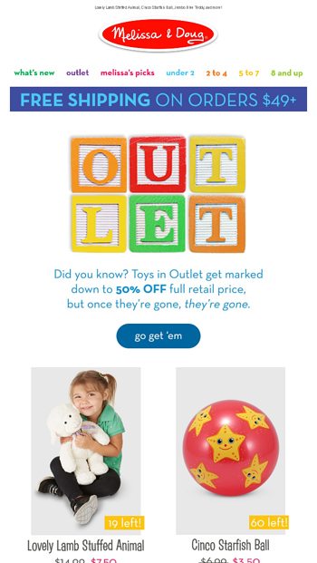 melissa and doug outlet