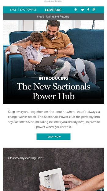 Sactionals deals power hub