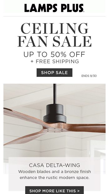 Ceiling Fans Up To 50 Off Plus Free Shipping Lamps Plus