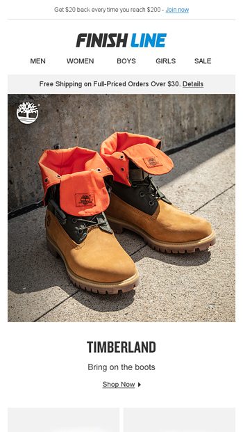 finish line timbs