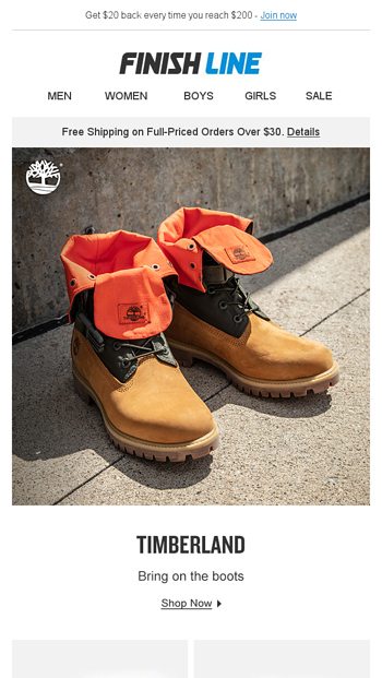 finish line timberland boots