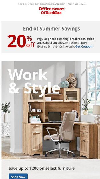 New Furniture Is Calling You Office Depot Email Archive