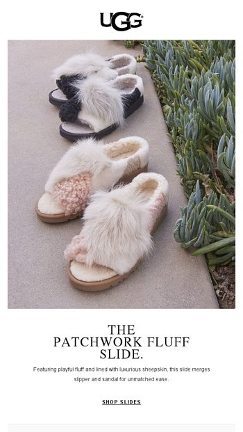 ugg patchwork fluff slipper