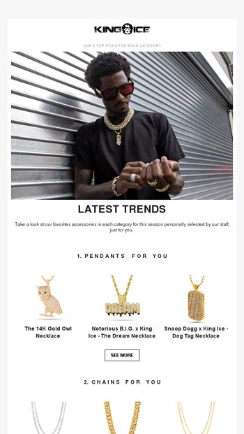 📢STYLE: 3 Best Chains, Pendants, Bracelets, and more 💯 - King 
