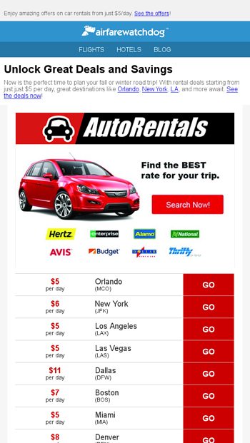 Car Rentals from 5Day