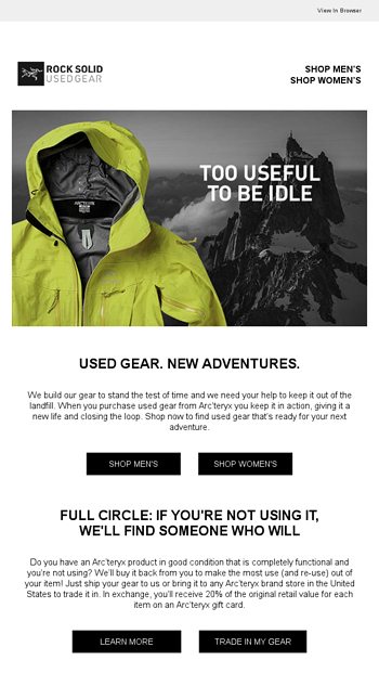Used Gear New Adventures Arc Teryx Email Archive