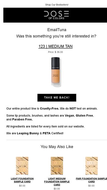 122  MEDIUM TAN Foundation – Dose of Colors