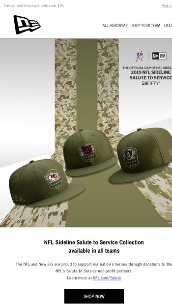 salute the troops nfl hats