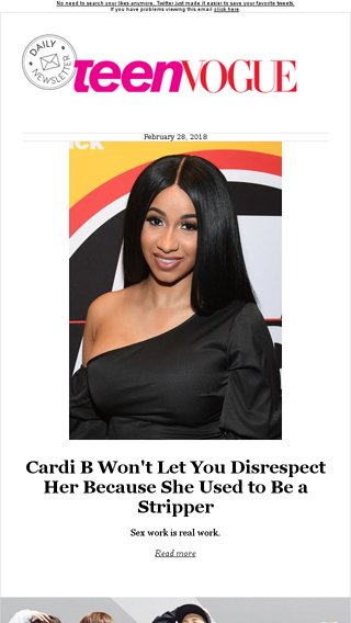 Cardi B Isn’t Here For Your Slut Shaming - Teen Vogue Email Archive