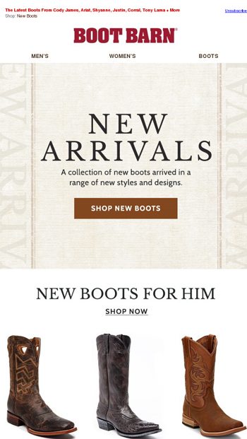 New Boots New Styles New Designs Boot Barn Email Archive