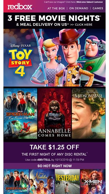 Rent Toy Story 4 125 Off At The Box Redbox Email Archive