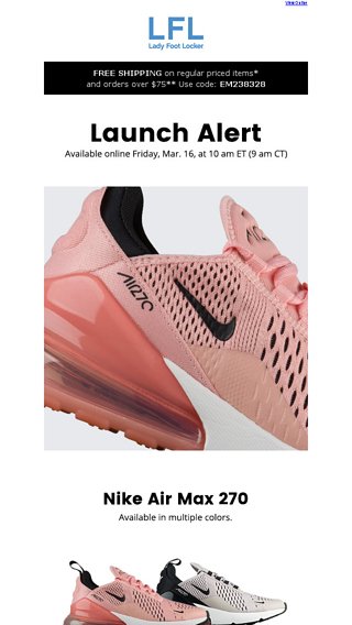 Nike Air Max 270 – available 3.16 