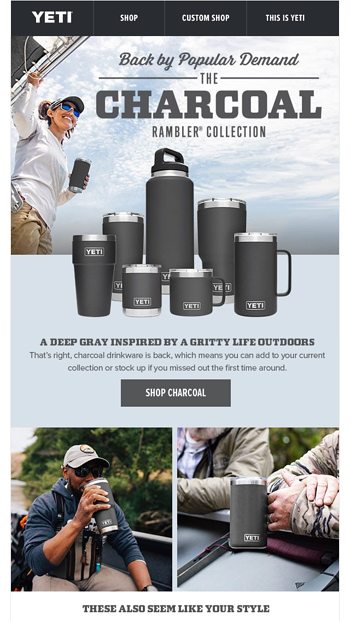 charcoal yeti rambler