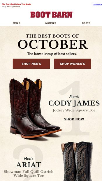 All The Best Selling Boots Boot Barn Email Archive