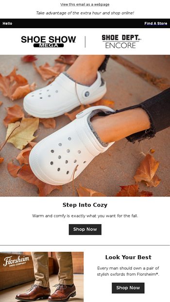 shoe dept encore online