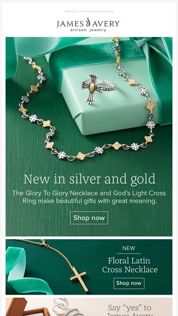 NEW Symbols of faith in silver and gold - James Avery Email Archive