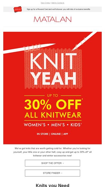 Up to 30 off all knitwear 