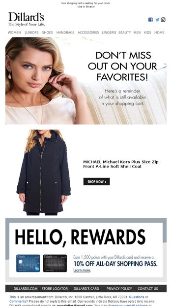 dillards michael kors coats