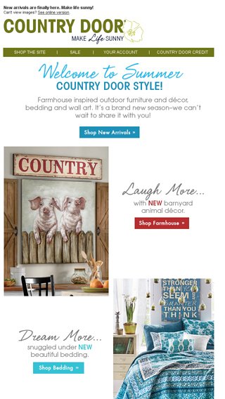 Summer Sneak Peek Country Door Email Archive