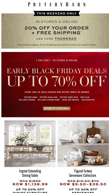 Pottery barn black friday deals deals 2020