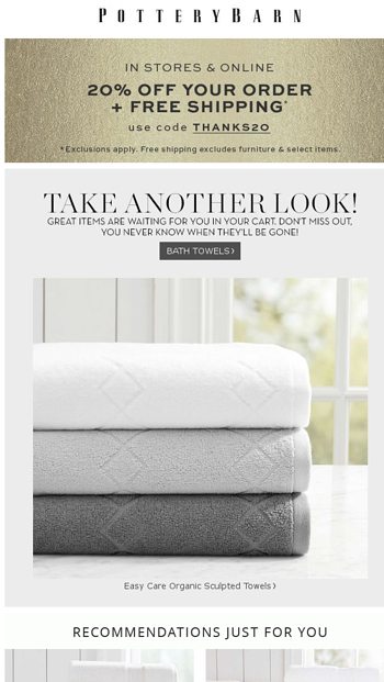 Good News Easy Care Organic Sculpted Towels Still In Your Cart