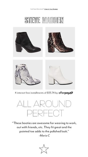 steve madden afterpay