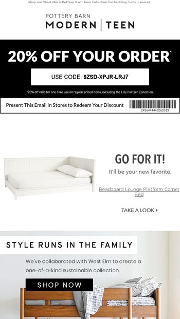 It S A Modern State Of Mind Pottery Barn Teen Email Archive