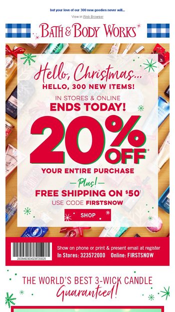 Bath Body Works Email Newsletters