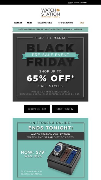 Don t Miss The Black Friday Pre Sale Watch Station Email Archive